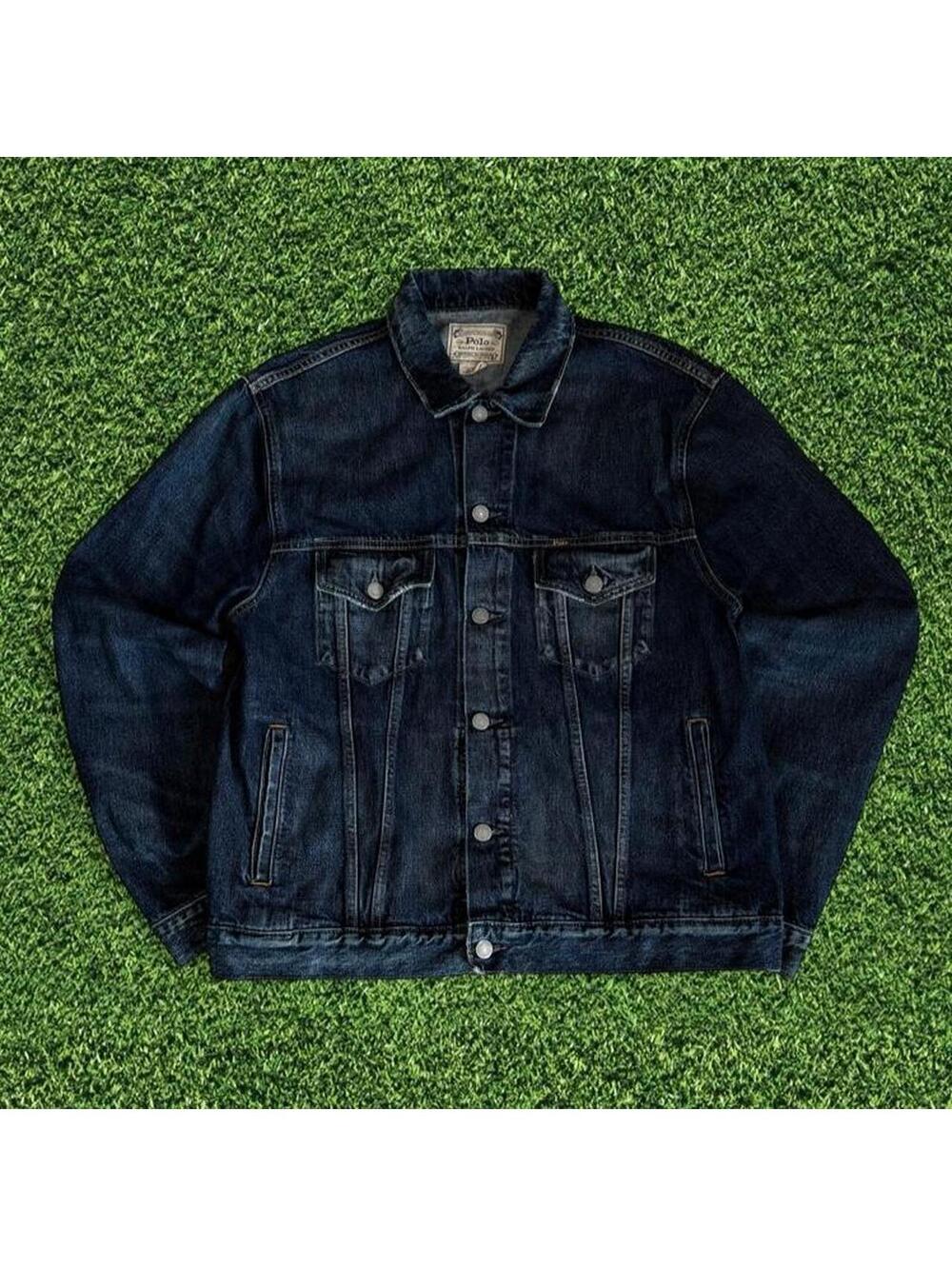 Vintage Polo Ralph Lauren Denim Jacket Made in Mexico Size L